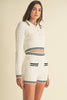 Cable-knitted Sweater top