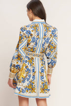 A printed woven mini dress - ID23279 - Little Jill & Co.