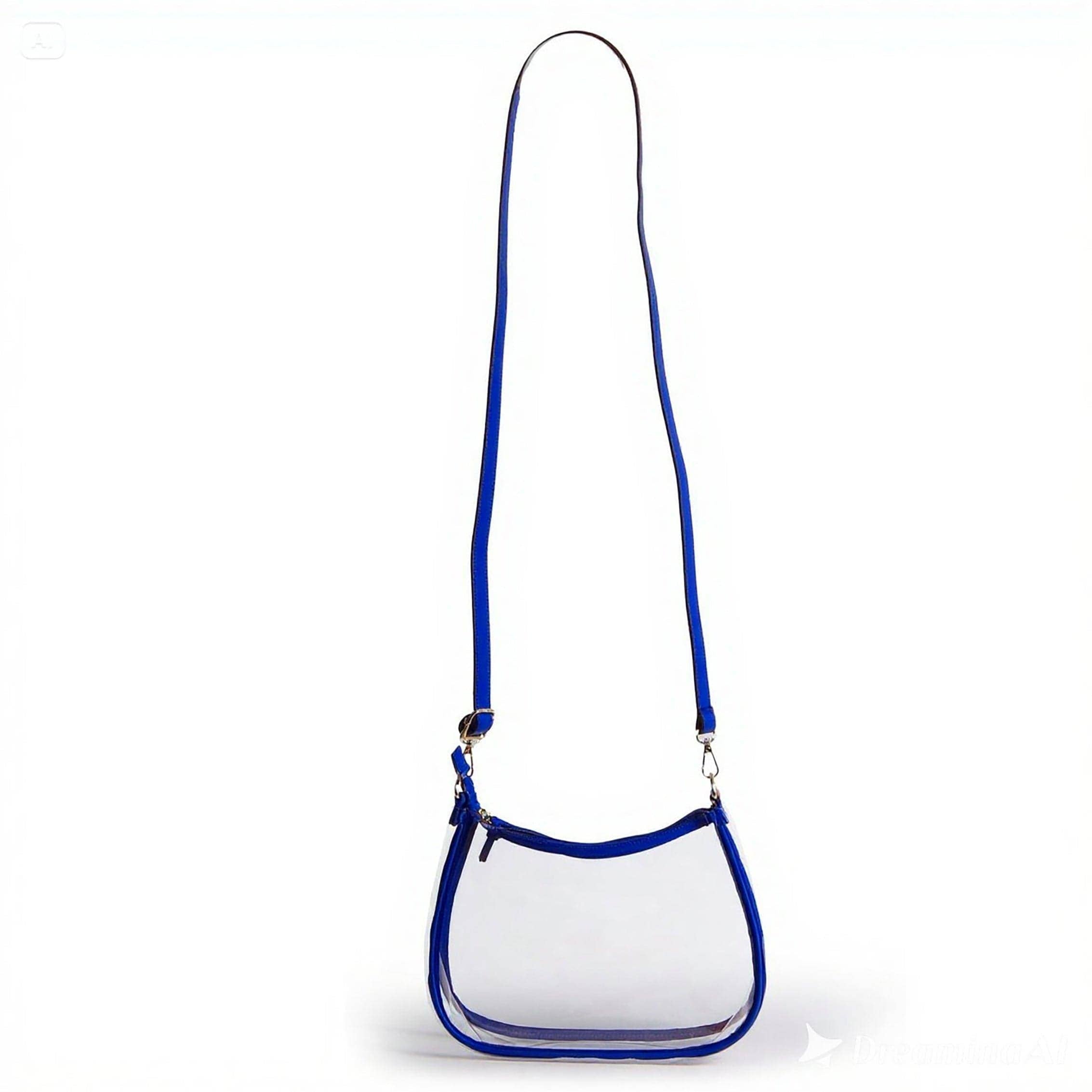 Sara Large Clear Purse - Royal Blue