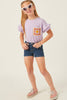 Girls Roll Up Denim Shorts