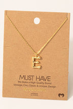 Gold Dipped Bubble Letter Pendant Necklace