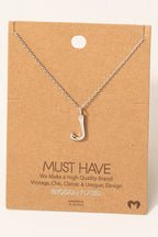 Gold Dipped Bubble Letter Pendant Necklace