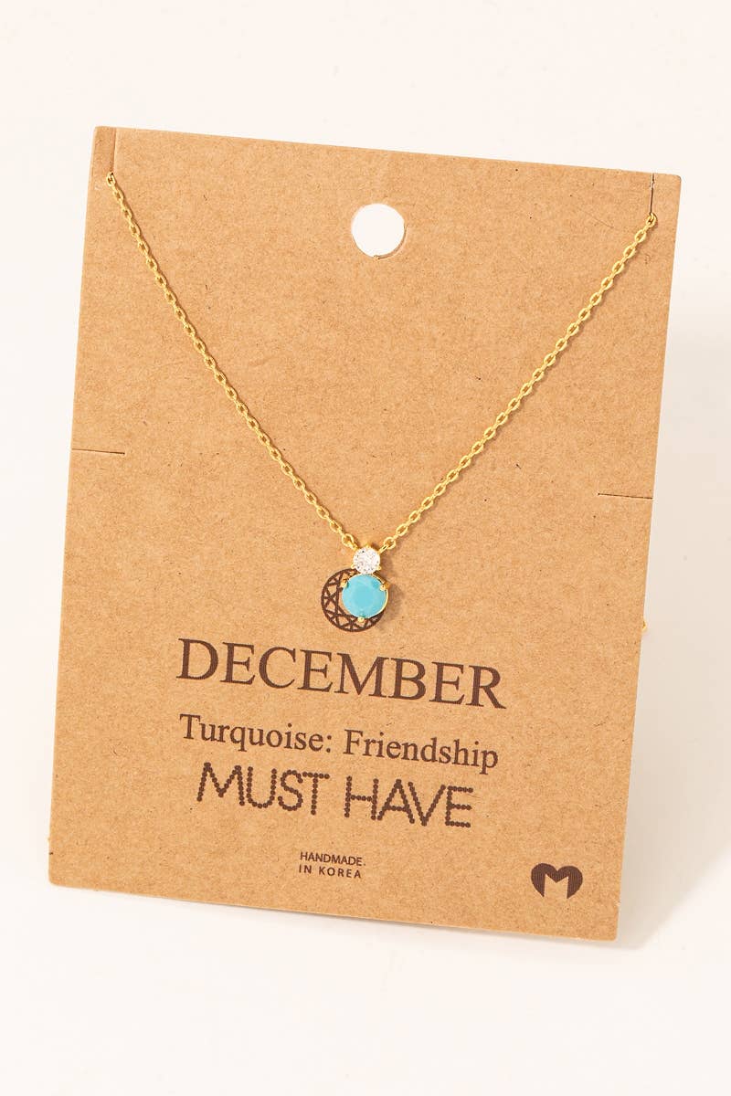 Birthstone Pendant Necklace