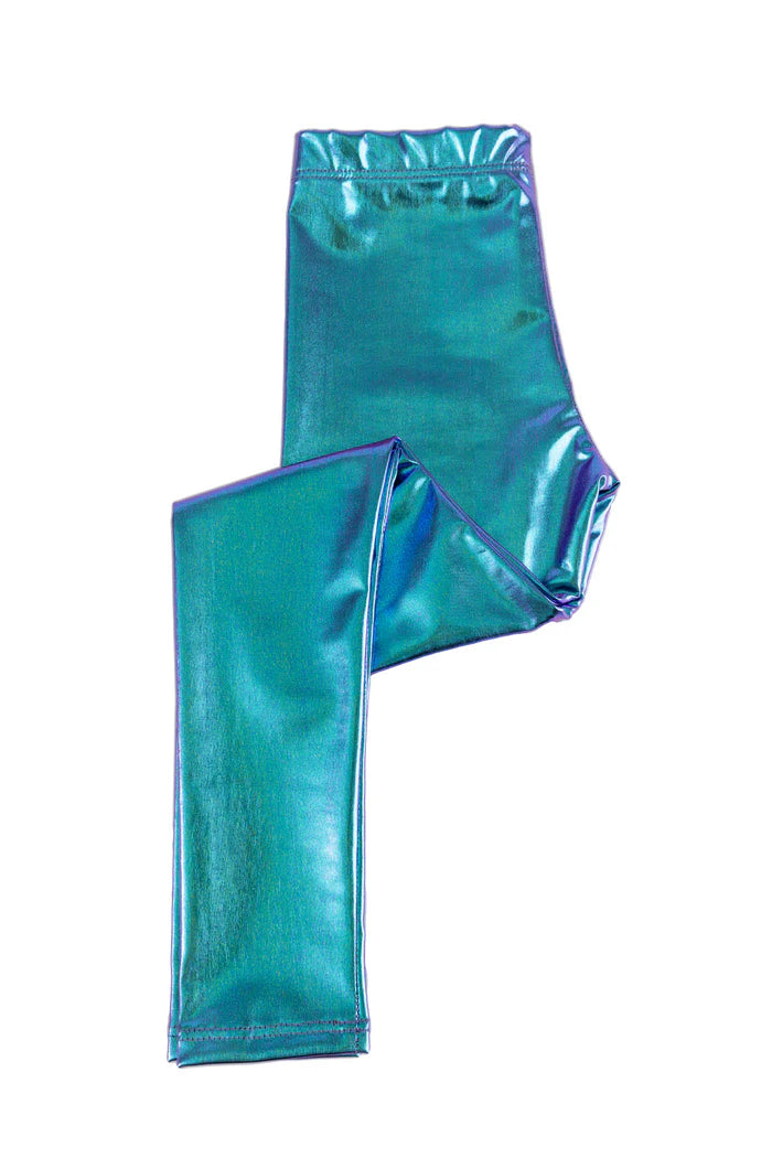 Love Life Legging Blue Metallic