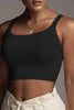 U-neck thread knit solid color short crop slim-fit vest