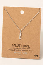 Gold Dipped Bubble Letter Pendant Necklace