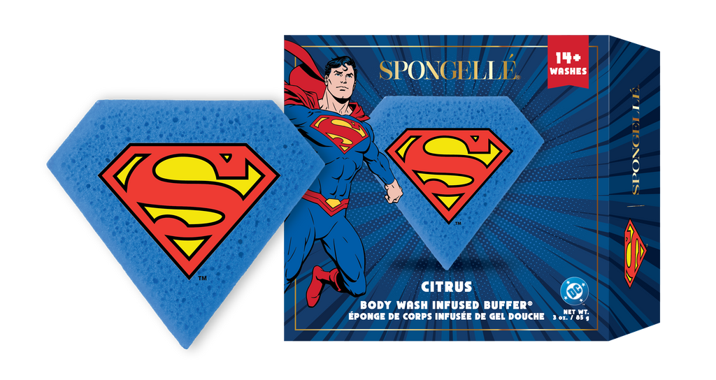 Superman Citrus DC Body Wash Infused Buffer - Little Jill & Co.