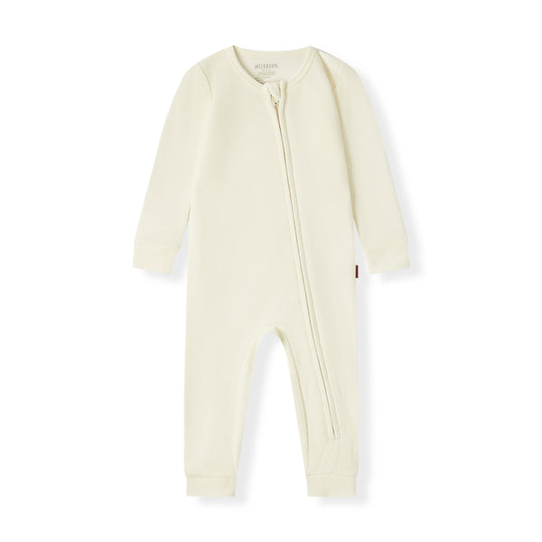 Waffle Cream Zip PJ