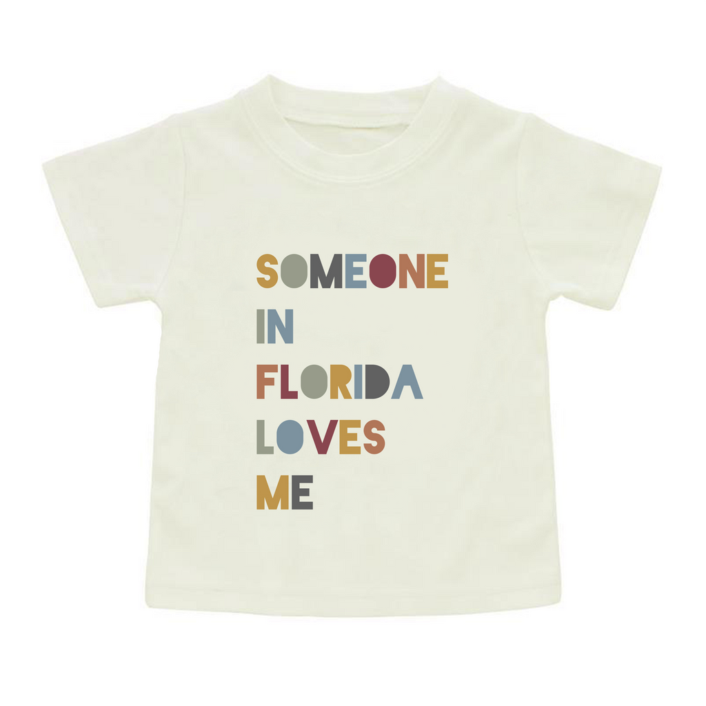 Someone in FL Loves Me Florida Kids Gift Cotton Tee Shirt - Little Jill & Co.