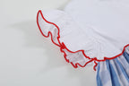 Red, White and Blue Flutter Dress