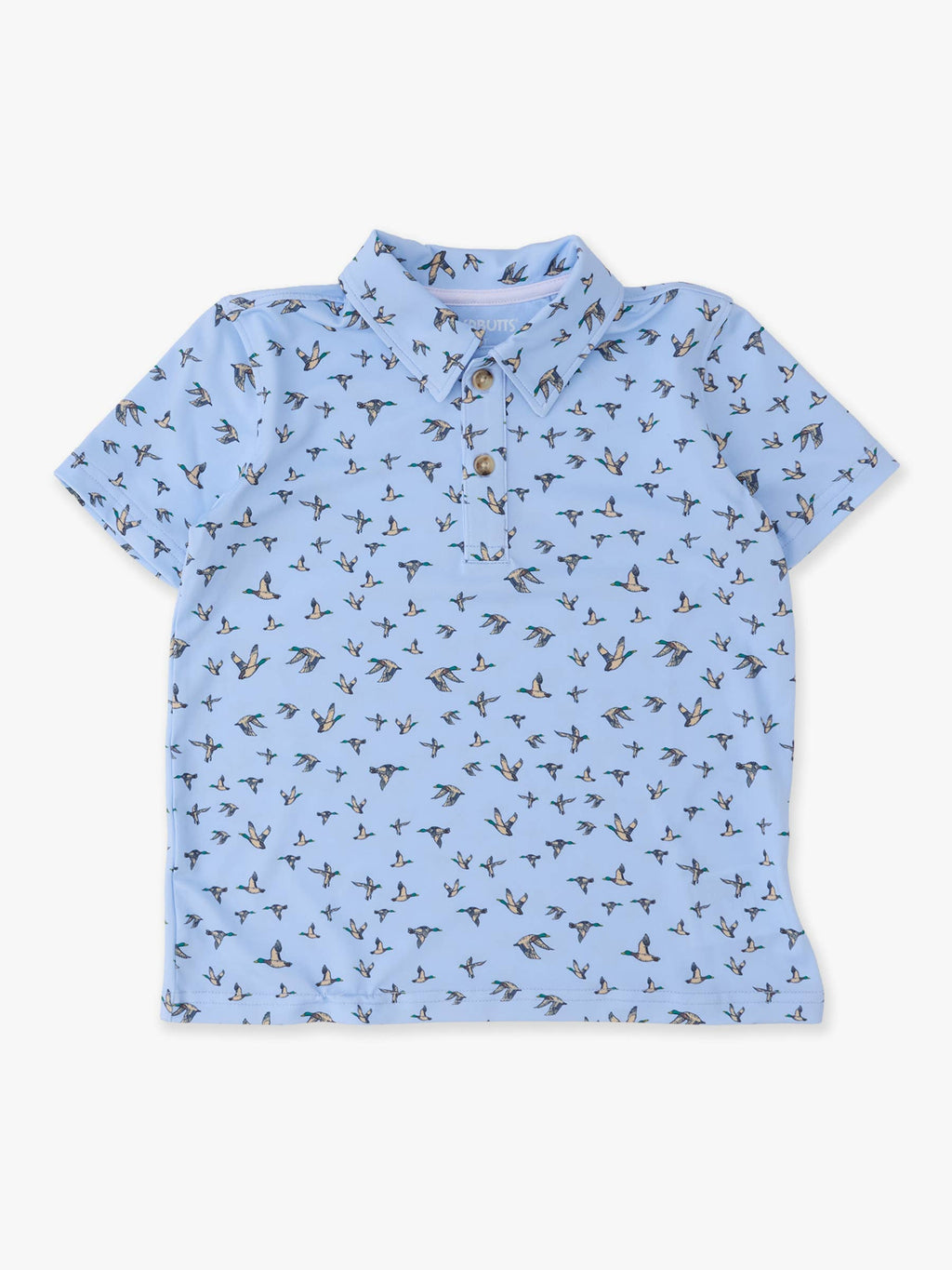 Boys Mallard Skies Knit Short Sleeve Performance Polo