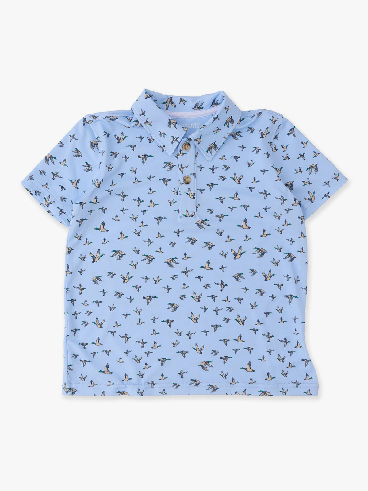 Boys Mallard Skies Knit Short Sleeve Performance Polo