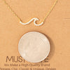Pave Wave Pendant Necklace