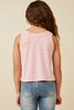 Girls Patterned Button Detail Knit Tank