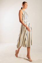 A striped woven midi dress - FD1503