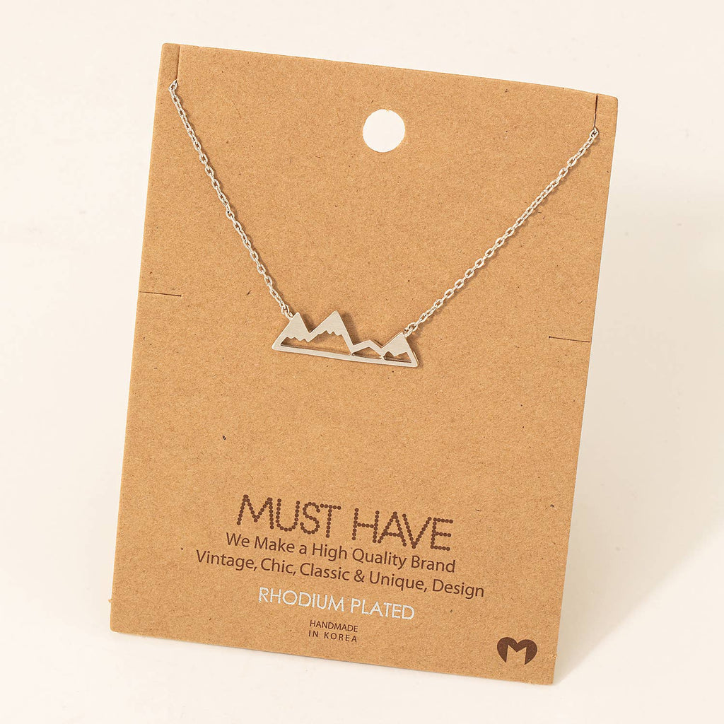 Mountain Cutout Pendant Necklace