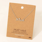Mountain Cutout Pendant Necklace