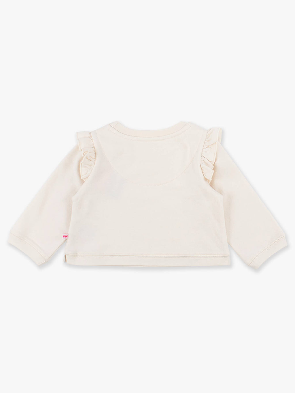 Girls Ivory Knit Flutter Sweatshirt