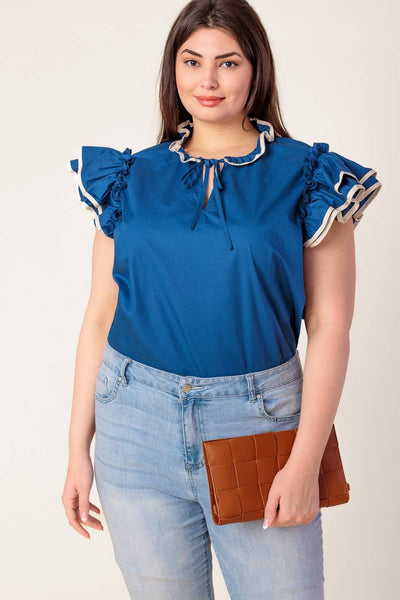 A solid woven top - IT13651-P