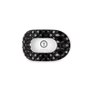Flat Round Hair Clip | Small | Jet Black Quilted