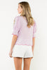 Flower Embroidered Stripe Top