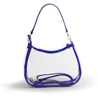 Sara Large Clear Purse - Royal Blue