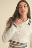 Cable-knitted Sweater top
