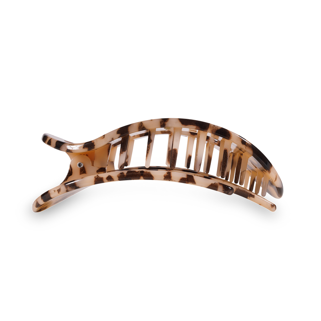 Round Flat Hair Clip | Large | Blonde Tortoise - Little Jill & Co.