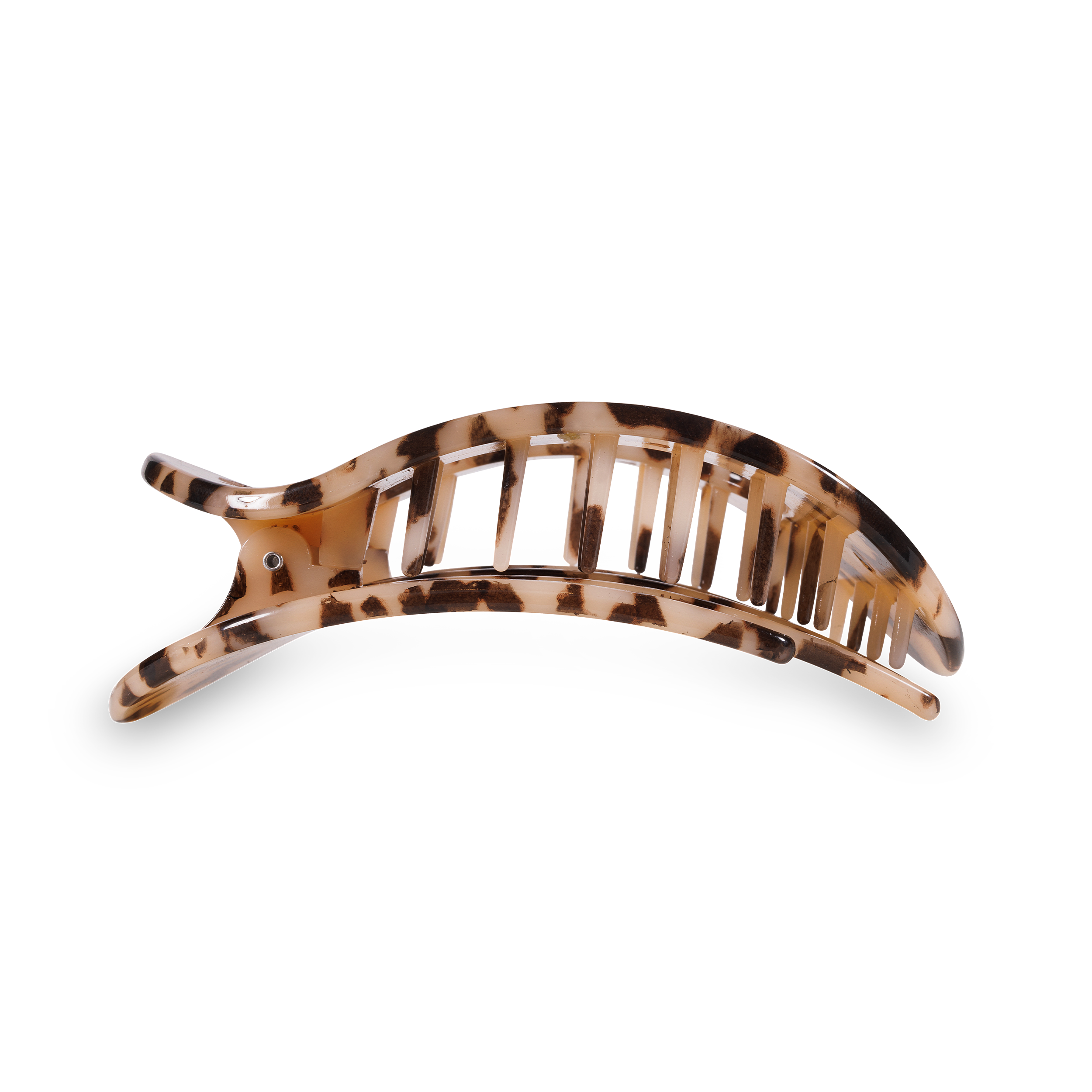 Round Flat Hair Clip | Large | Blonde Tortoise - Little Jill & Co.
