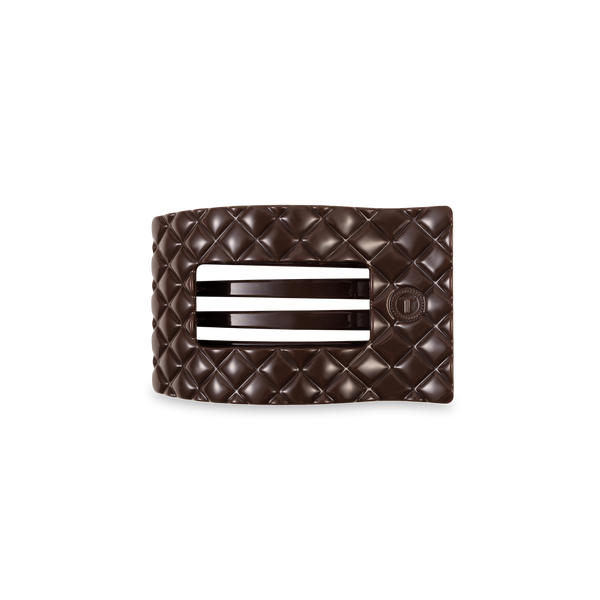 Flat Rectangle Hair Clip | Small | Truly Taupe Quilted