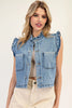 Deinim Ruffle Stitch Vest