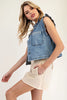 Deinim Ruffle Stitch Vest