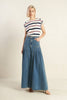 A striped knit top - FT1485 NAVY MULTI