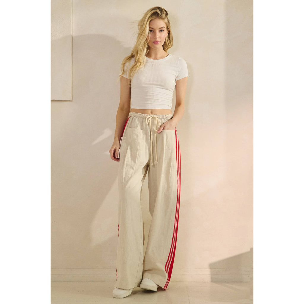 Sport Striped Wide Legged Pants