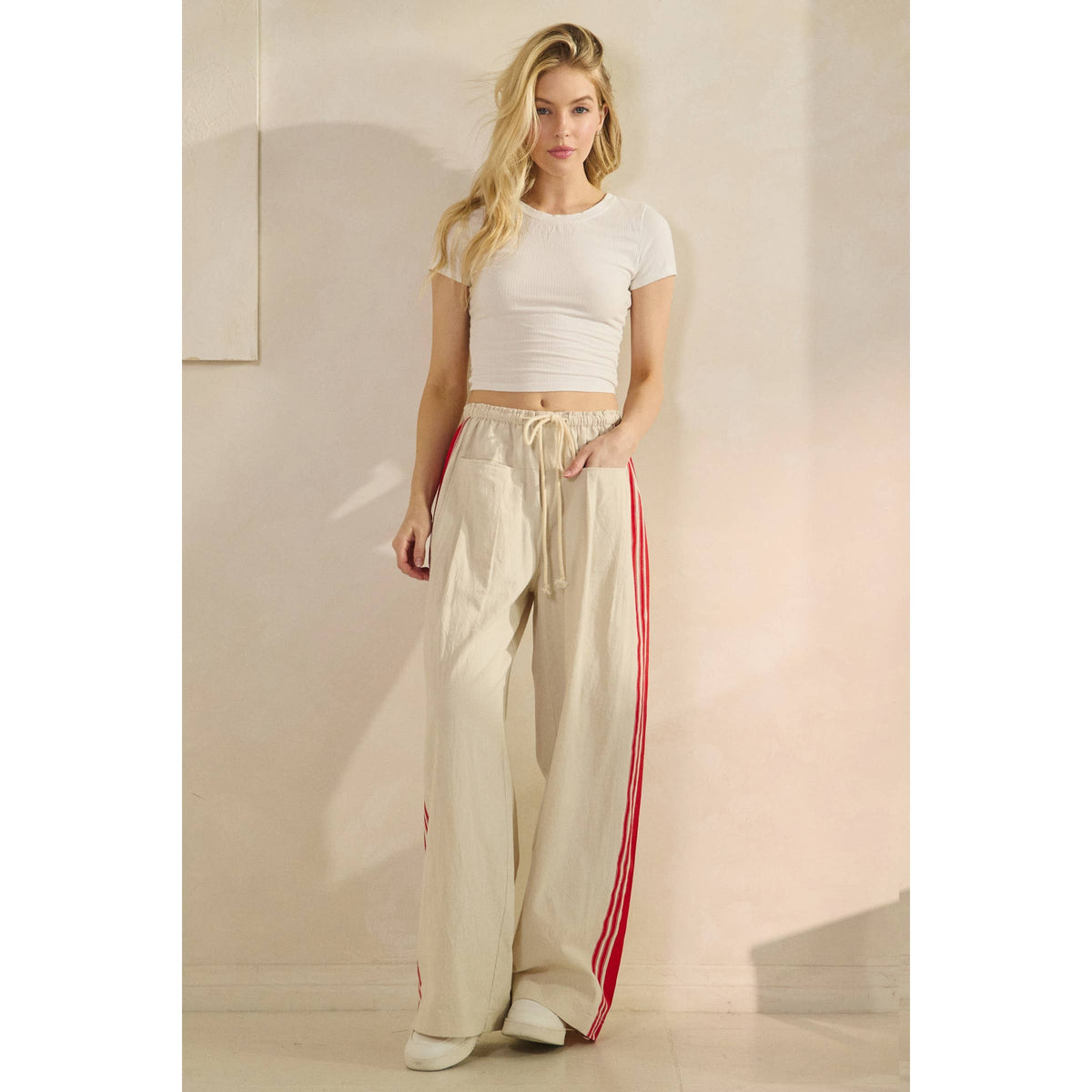 Sport Striped Wide Legged Pants