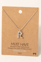 Gold Dipped Bubble Letter Pendant Necklace