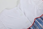 Red, White and Blue Flutter Dress