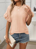 Solid Color Round Neck T-shirt Top