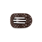 Flat Round Hair Clip | Small | Truly Taupe Quilted
