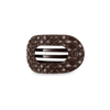 Flat Round Hair Clip | Small | Truly Taupe Quilted