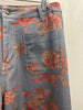 Floral pattern mid-rise ankle-length pants