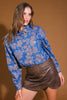 A washed printed lightweight denim top - IT13275