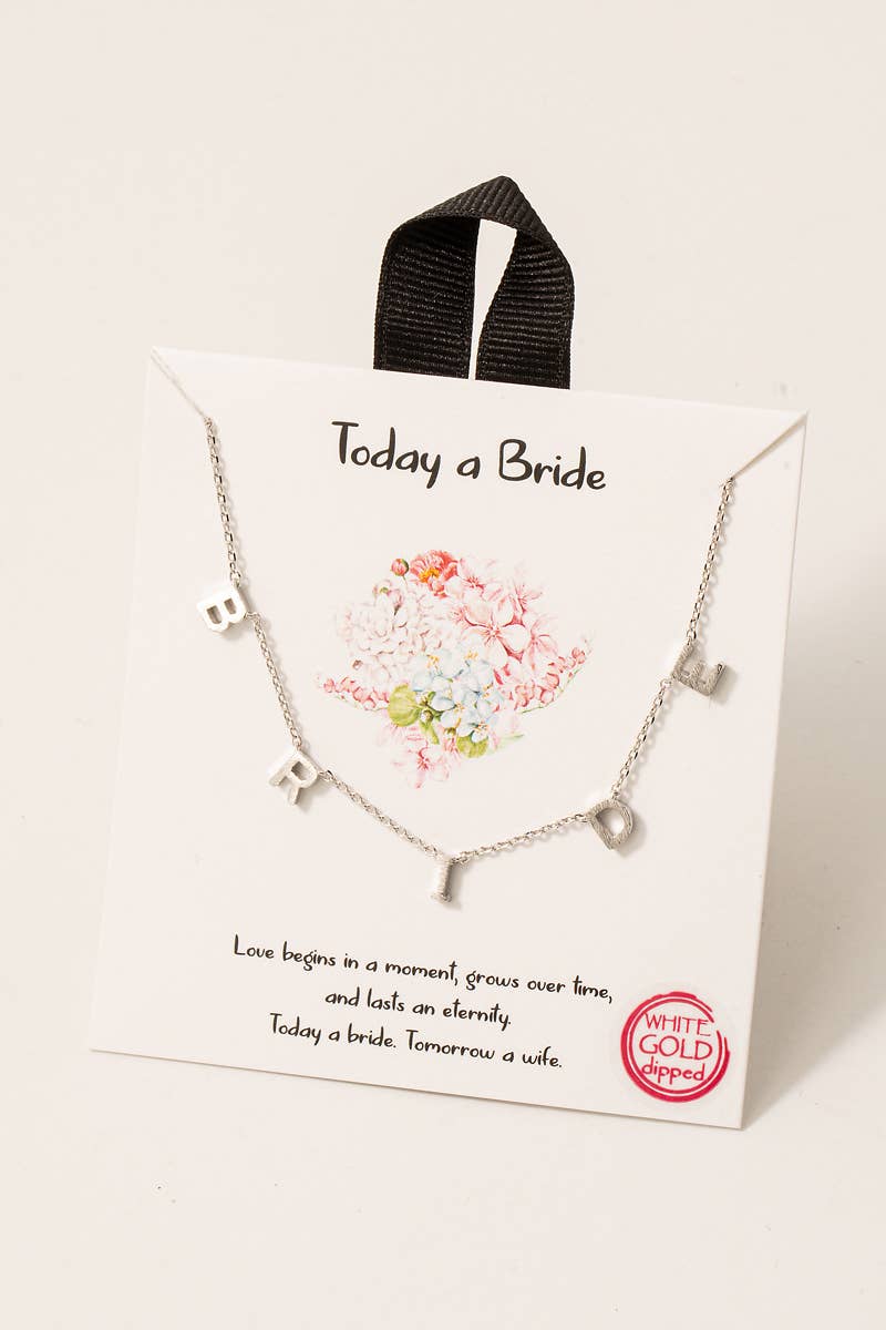 Gold Dipped Bride Charms Chain Necklace