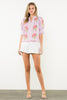 Flower Embroidered Stripe Top