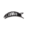 Flat Round Hair Clip | Medium | Jet Black Quilted