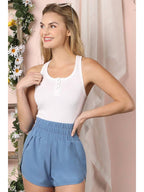 SMOCKING HIGH WAIST BAND COMFY SHORTS - Little Jill & Co.