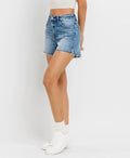 Rebecca HIGH RISE WAIST CLEAN CUT A LINE SHORTS