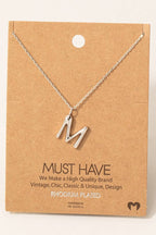 Gold Dipped Bubble Letter Pendant Necklace