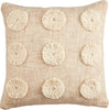 Fringe Trim Circle Pillow