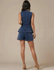 Ladies Denim Sleeveless Tank Top and Shorts Sets 16881